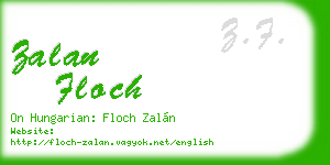 zalan floch business card